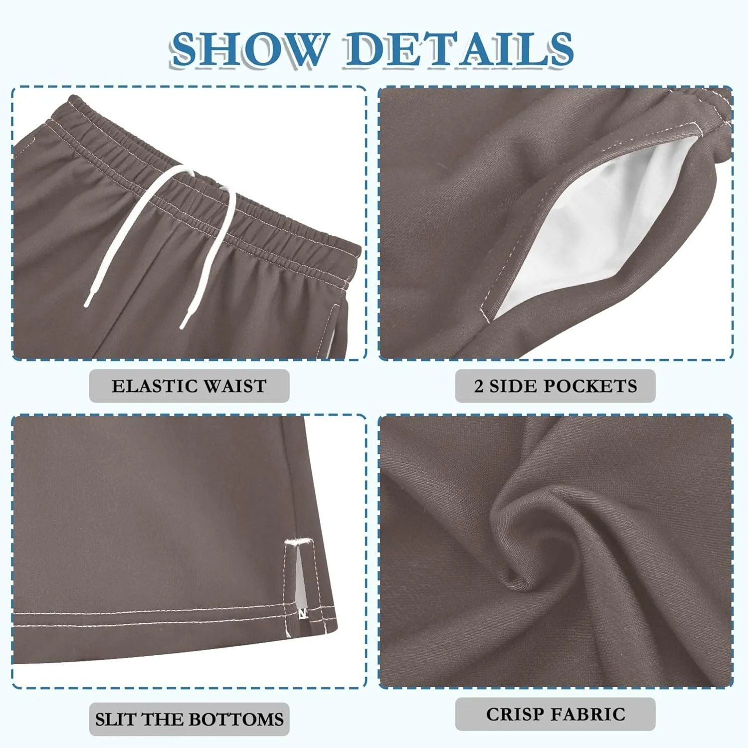 Youth Boys Cargo Shorts Lightweight Athletic Running Workout Shorts with Pockets
