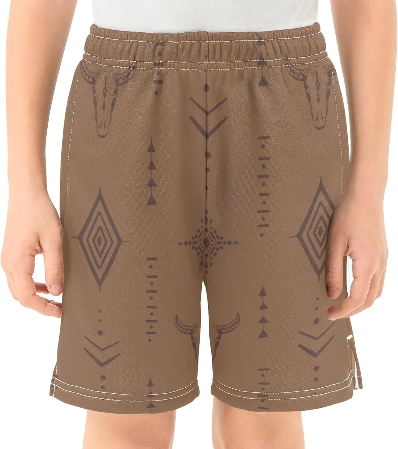 Youth Boys Cargo Shorts Lightweight Athletic Running Workout Shorts with Pockets