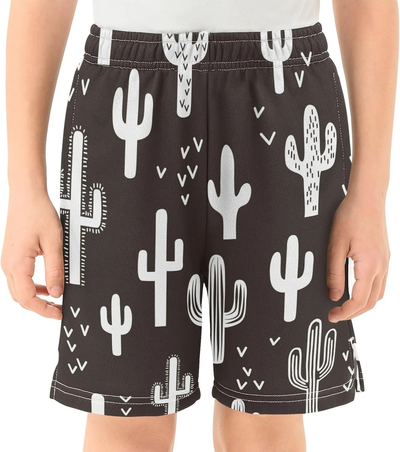 Youth Boys Cargo Shorts Lightweight Athletic Running Workout Shorts with Pockets