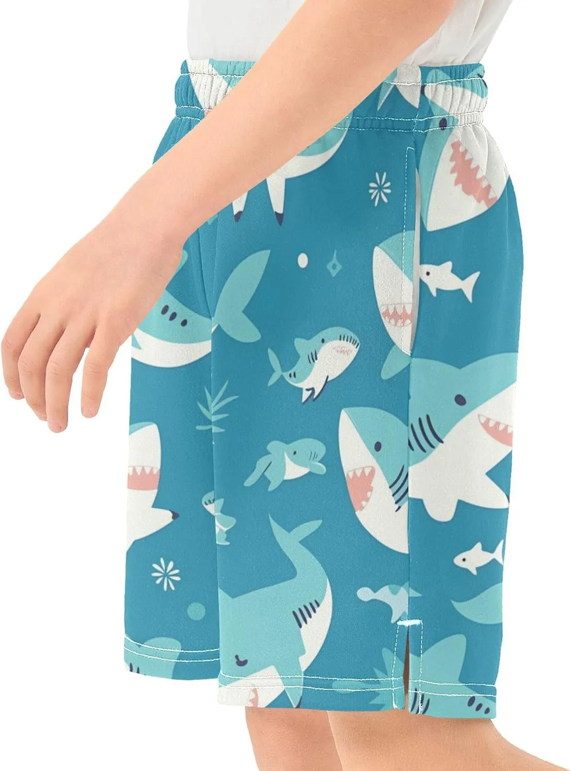 Youth Boys Cargo Shorts Lightweight Athletic Running Workout Shorts with Pockets