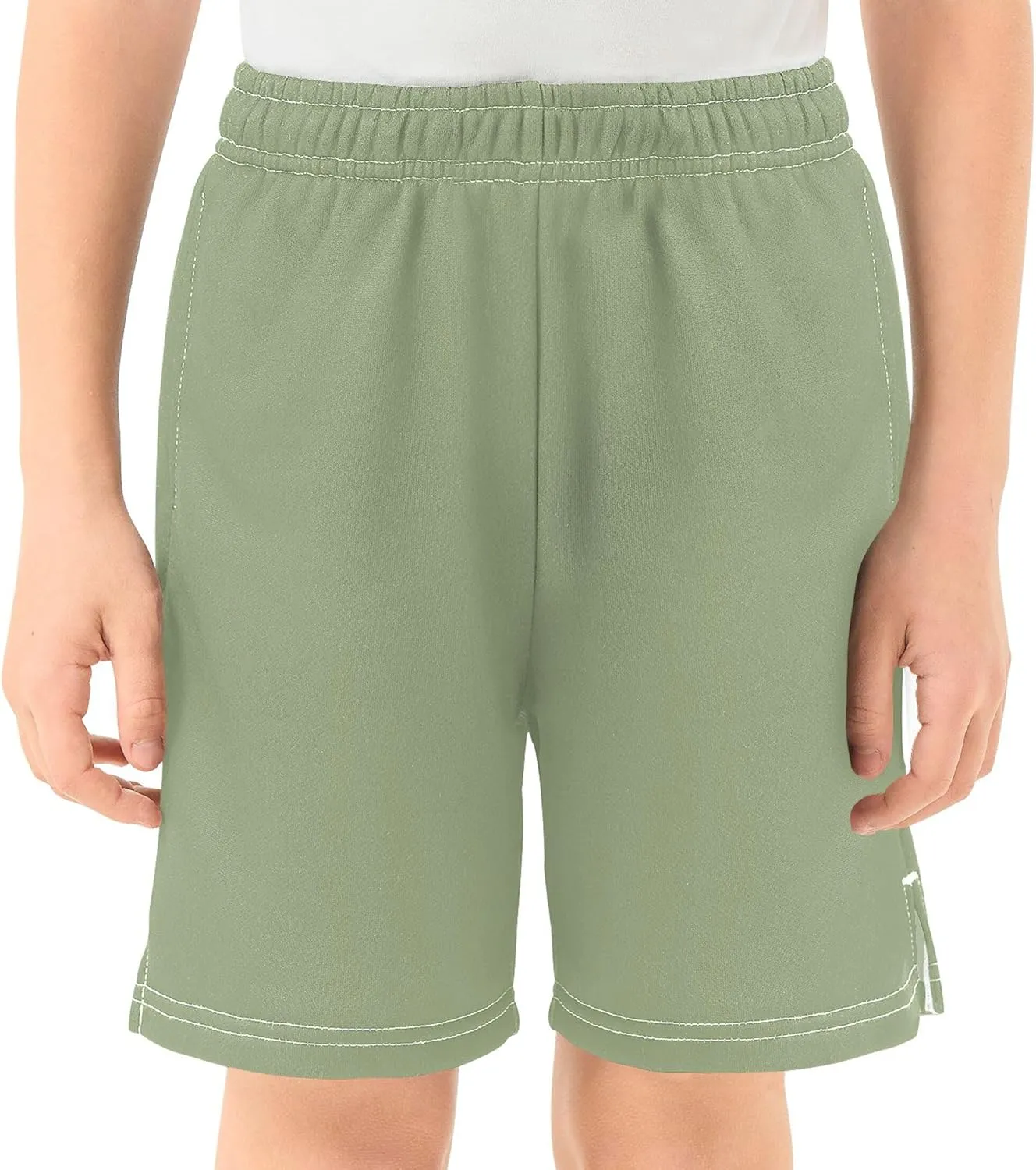 Youth Boys Cargo Shorts Lightweight Athletic Running Workout Shorts with Pockets