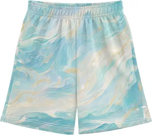 Youth Boys Cargo Shorts Lightweight Athletic Running Workout Shorts with Pockets