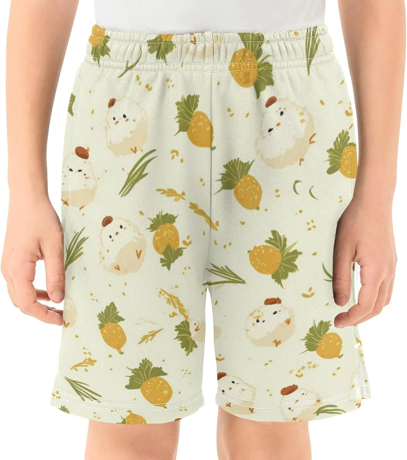 Youth Boys Cargo Shorts Lightweight Athletic Running Workout Shorts with Pockets