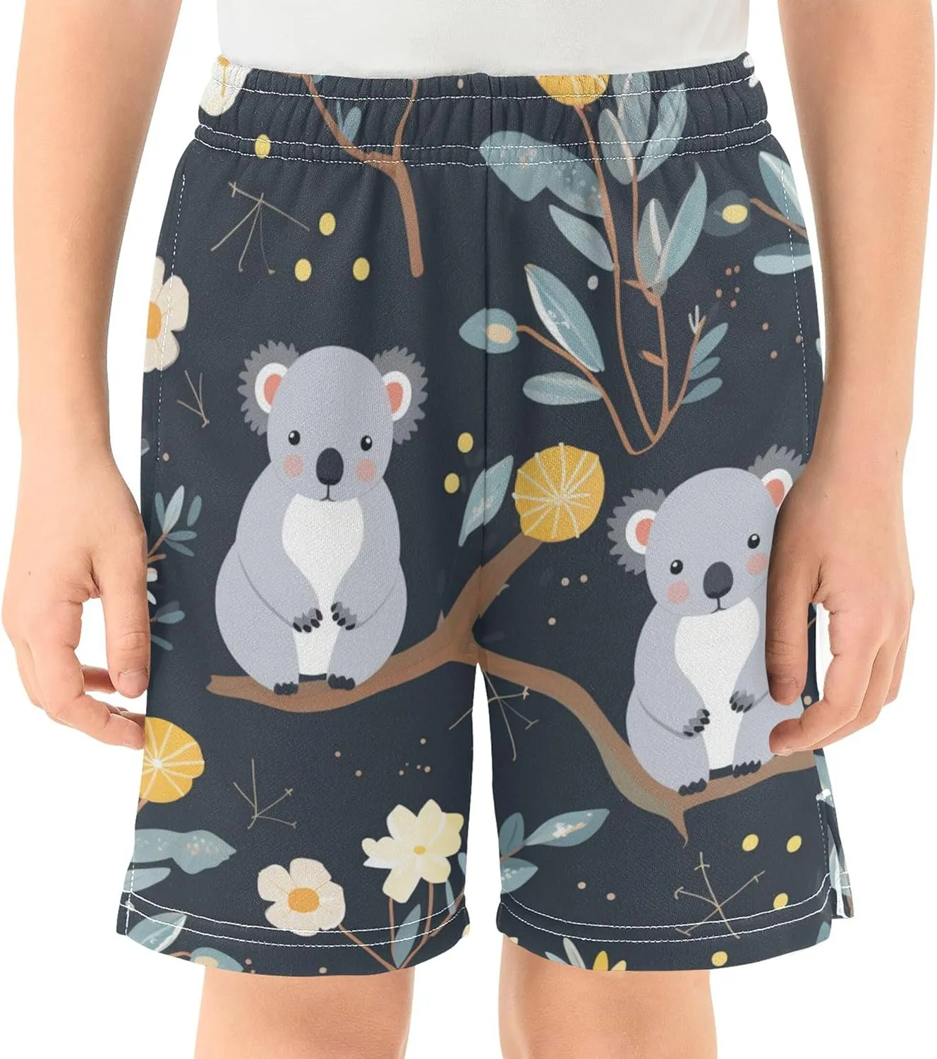 Youth Boys Cargo Shorts Lightweight Athletic Running Workout Shorts with Pockets
