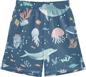 Youth Boys Cargo Shorts Lightweight Athletic Running Workout Shorts with Pockets