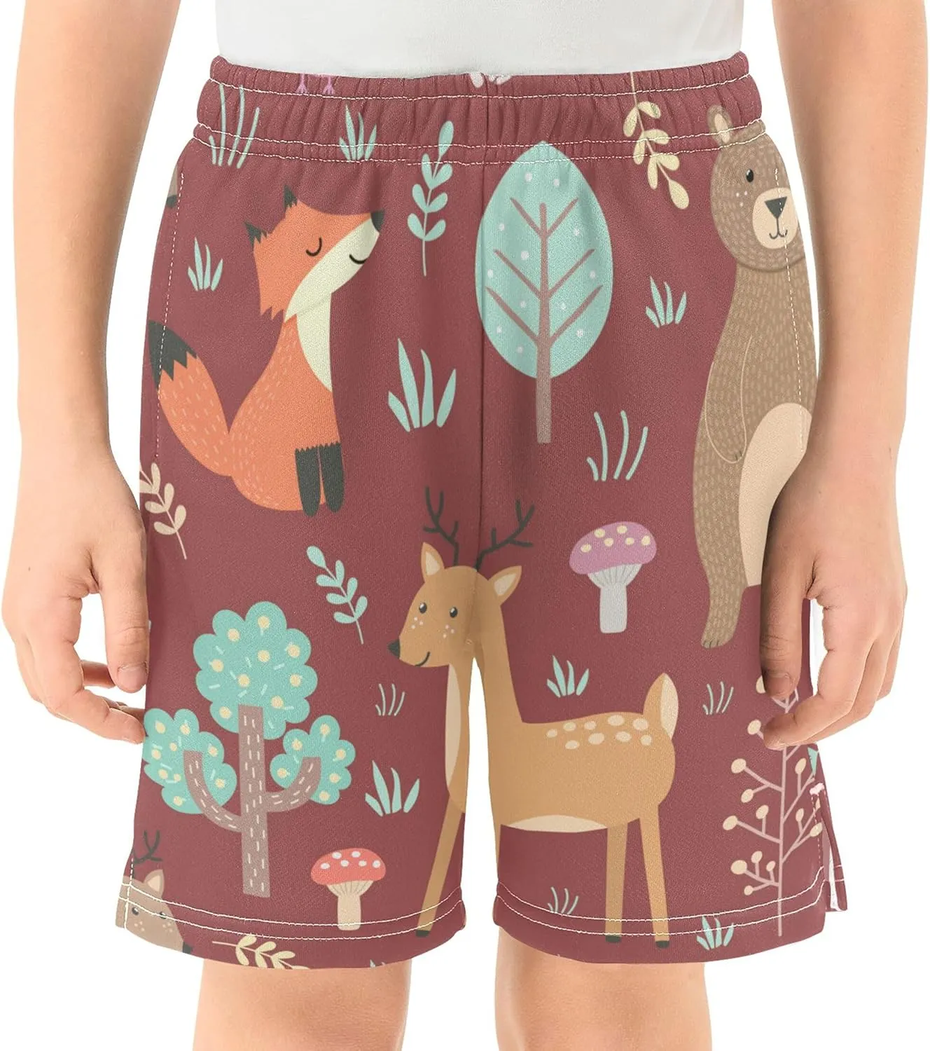 Youth Boys Cargo Shorts Lightweight Athletic Running Workout Shorts with Pockets