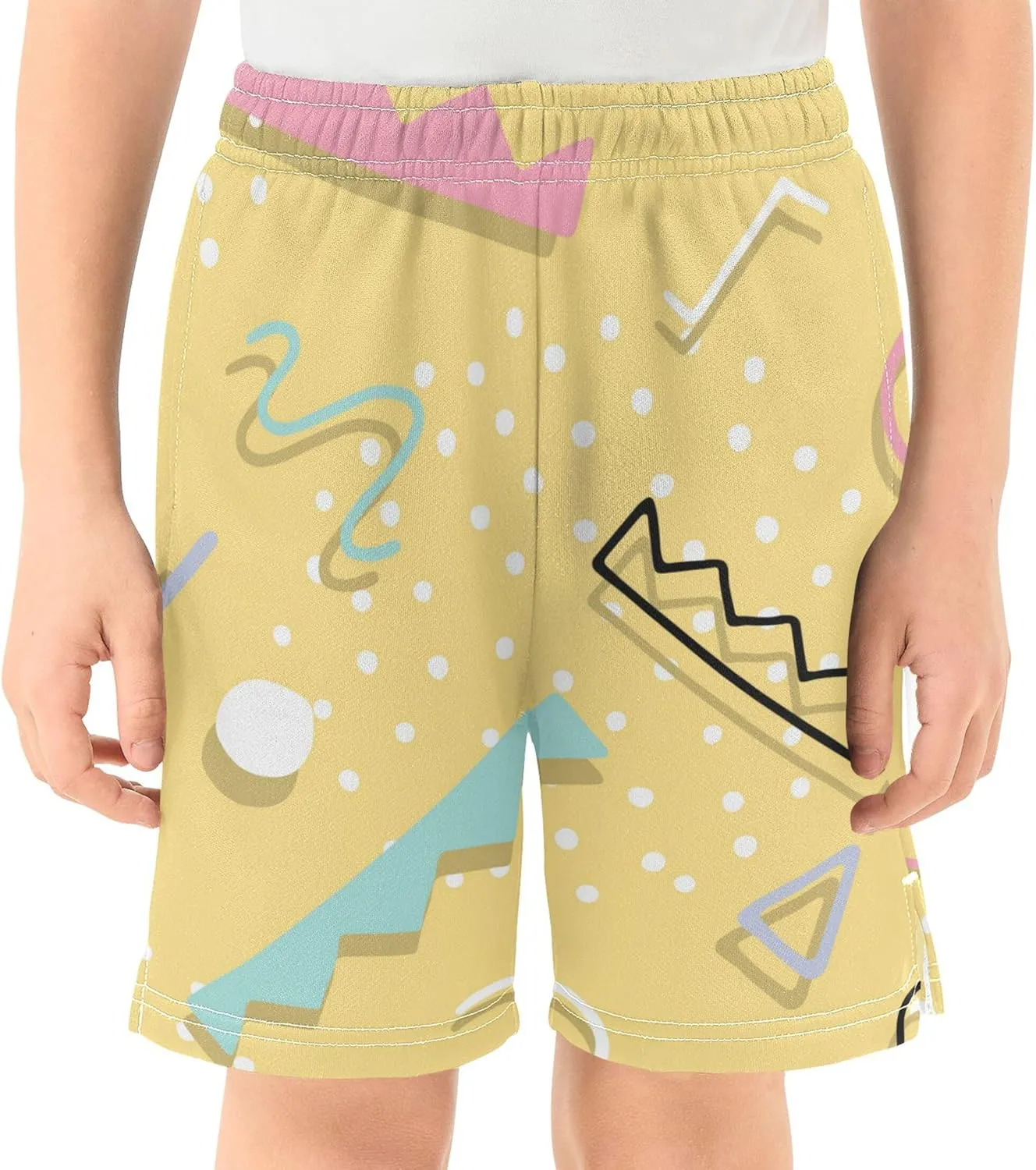 Youth Boys Cargo Shorts Lightweight Athletic Running Workout Shorts with Pockets