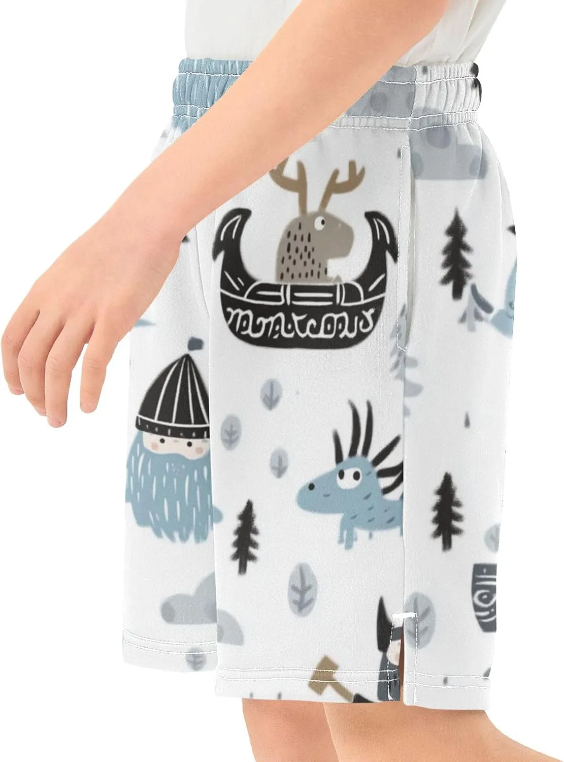 Youth Boys Cargo Shorts Lightweight Athletic Running Workout Shorts with Pockets