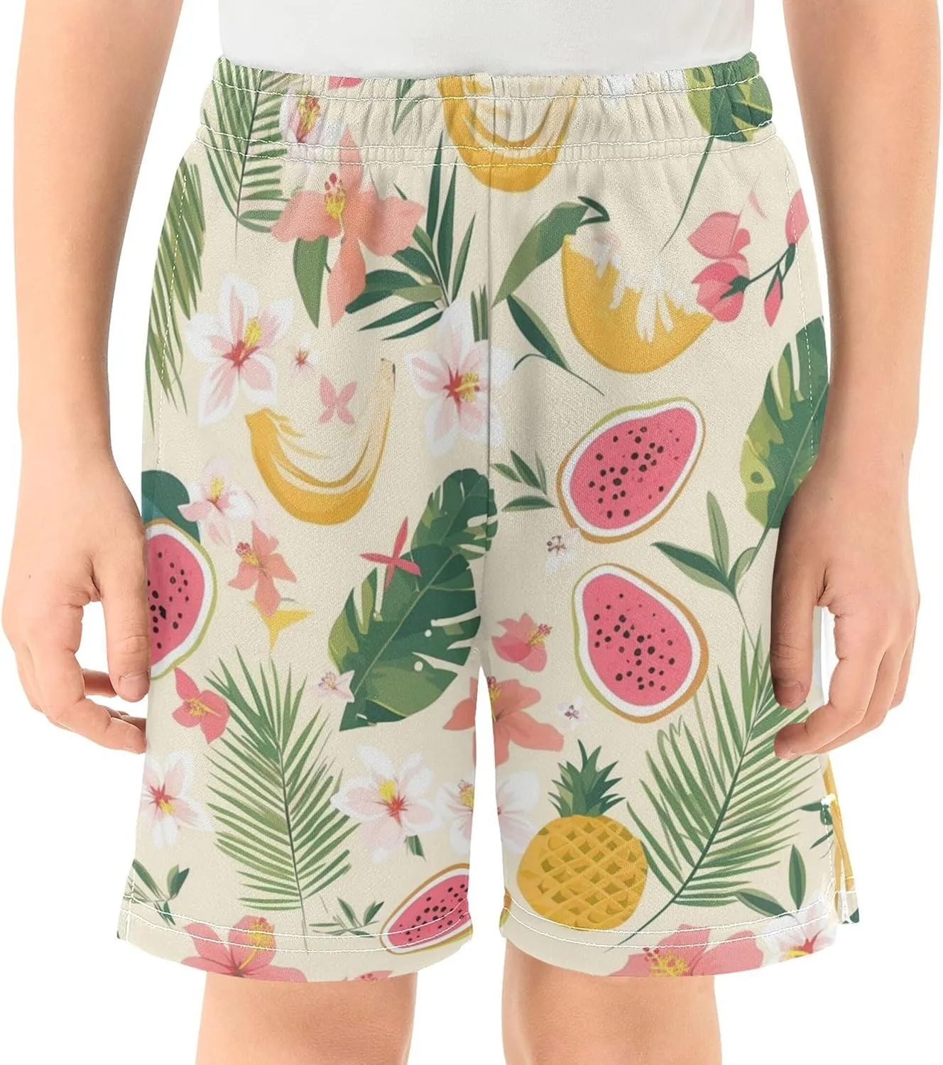 Youth Boys Cargo Shorts Lightweight Athletic Running Workout Shorts with Pockets