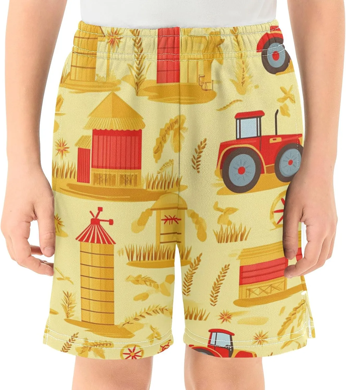 Youth Boys Cargo Shorts Lightweight Athletic Running Workout Shorts with Pockets