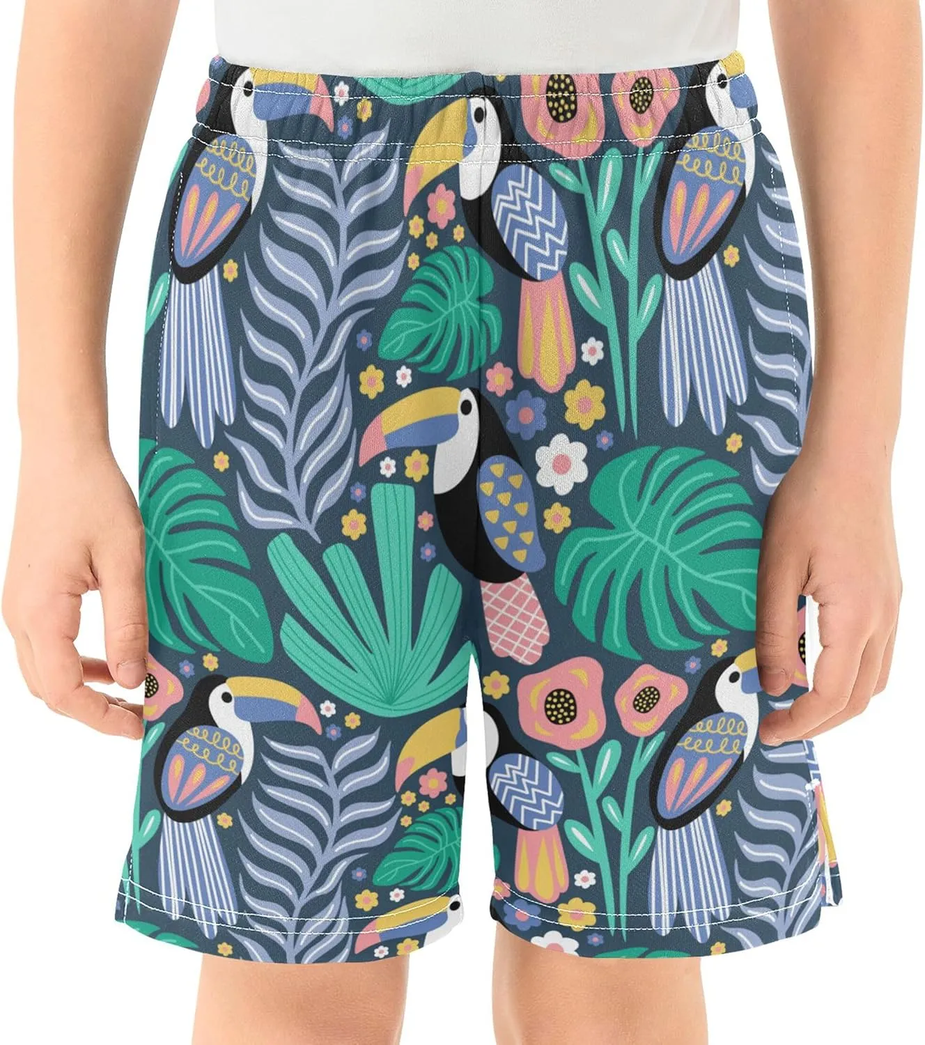 Youth Boys Cargo Shorts Lightweight Athletic Running Workout Shorts with Pockets