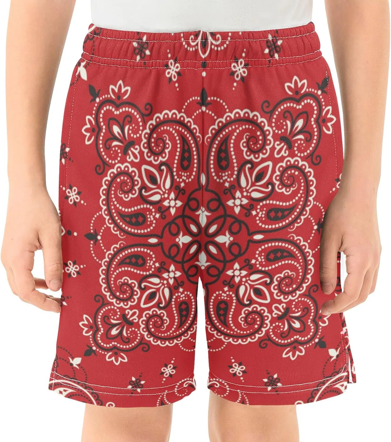 Youth Boys Cargo Shorts Lightweight Athletic Running Workout Shorts with Pockets