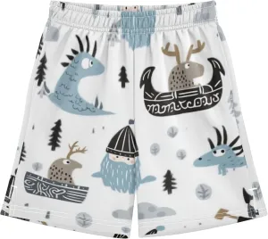 Youth Boys Cargo Shorts Lightweight Athletic Running Workout Shorts with Pockets