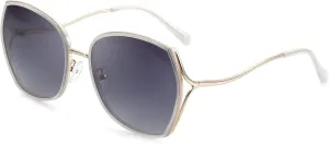 ZENOTTIC Polarized Sunglasses for Women Cateye Oversized Vintage Metal Frame Gradient Lens Sun Glasses UV400 Protection
