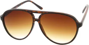 zeroUV Retro Large Plastic Aviator Sunglasses with Blue Light Driving Lens