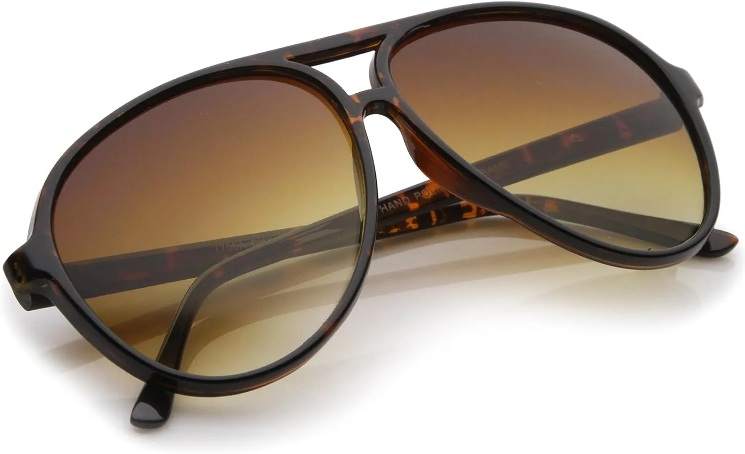 zeroUV Retro Large Plastic Aviator Sunglasses with Blue Light Driving Lens