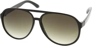 zeroUV Retro Large Plastic Aviator Sunglasses with Blue Light Driving Lens